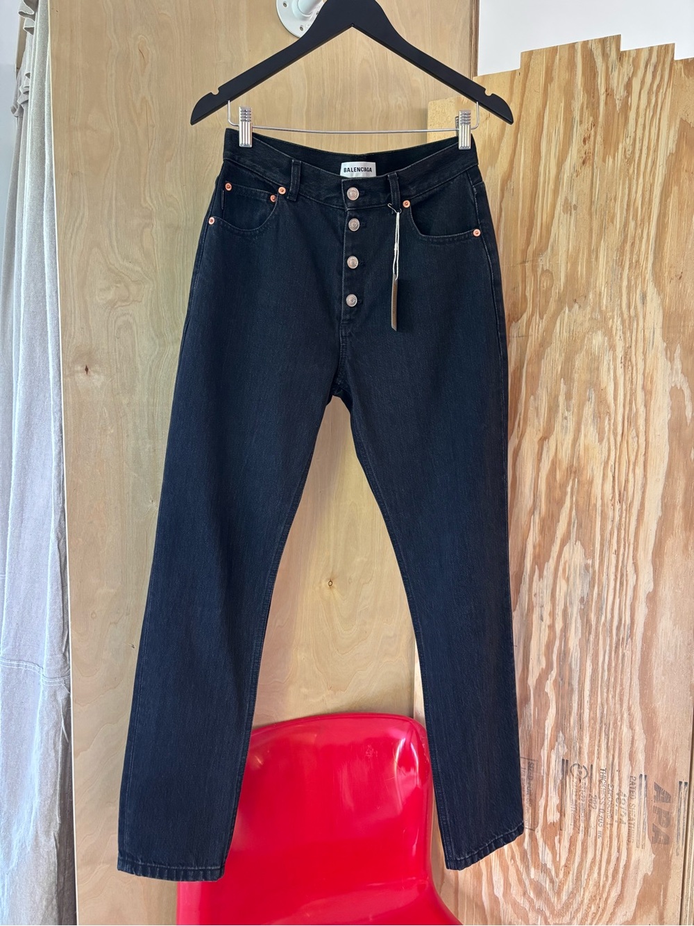 Balenciaga Exposed Button Fly Jeans Demna Era